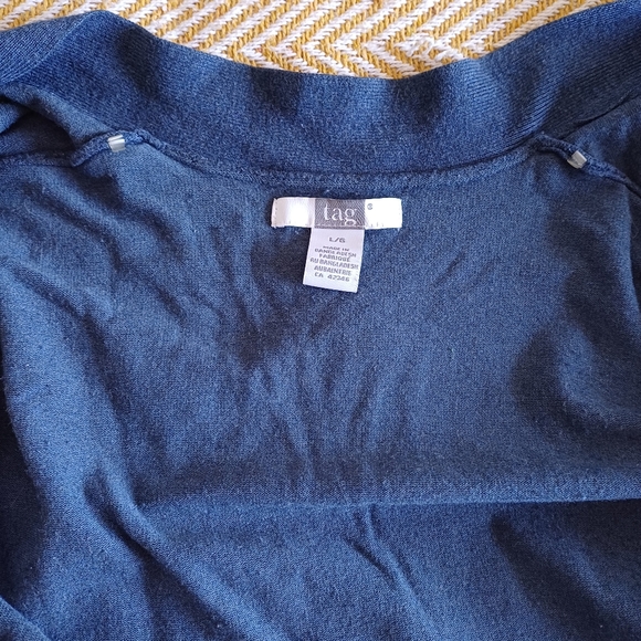 Tag Blue Women's Viscose Cardigan with Pockets Size L - Picture 10 of 12